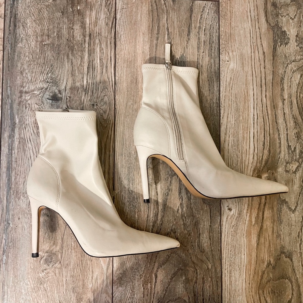 Zara Womens Beige Ankle Boots